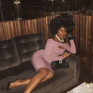 Pretty Little Thing Mauve midi dress